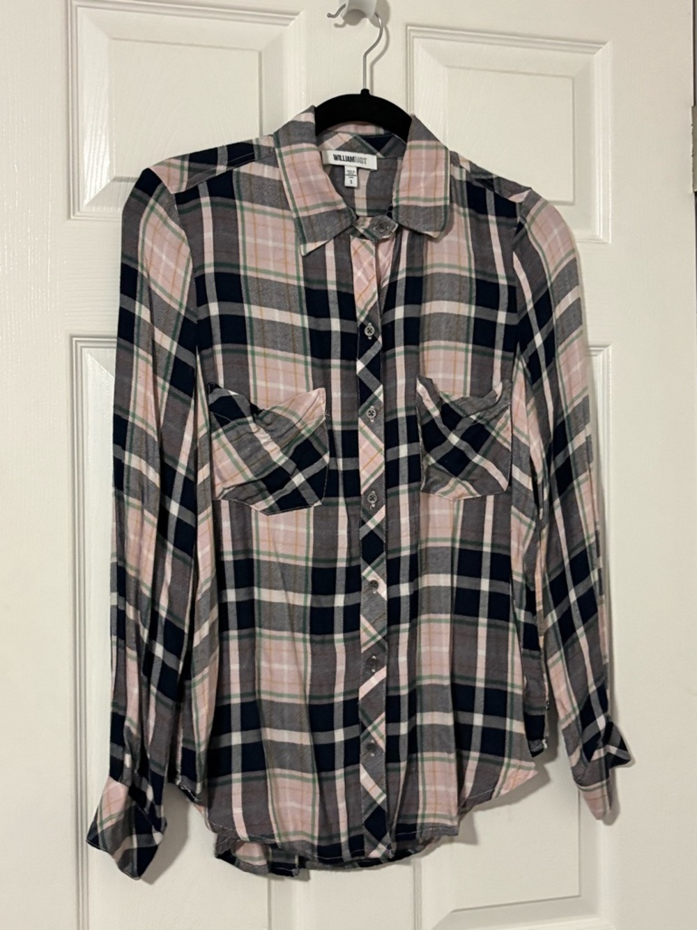 William Radt Pink and Black Plaid Button-Down Shirt